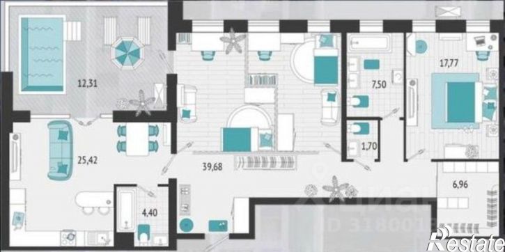 2-комн квартира Туапсе, улица Портовиков