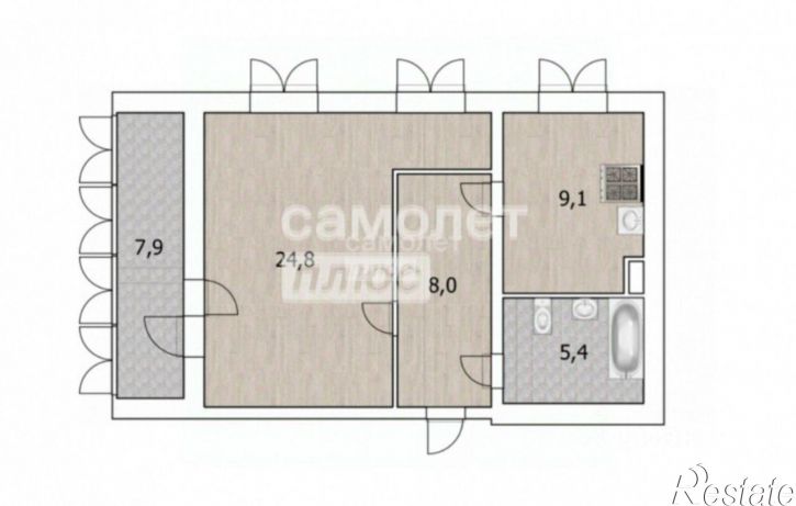 1-комн квартира ул Сочинская, 86,  д. 86