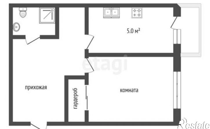 1-комн квартира улица Калараша, 80к3