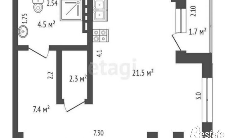 1-комн квартира улица Калараша, 80/1