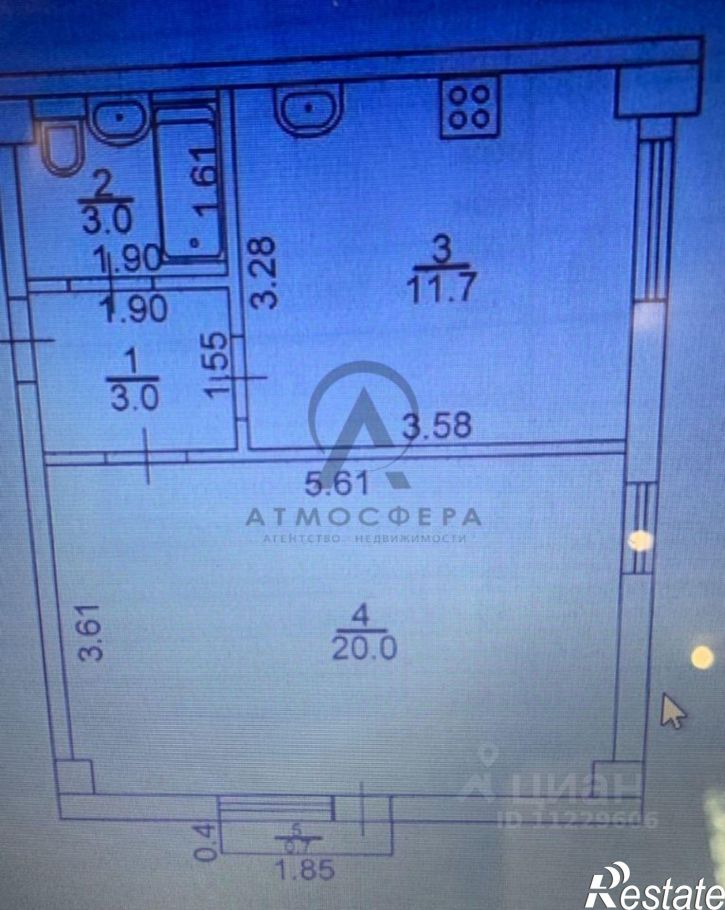 1-комн квартира улица Розы Люксембург, 23,  д. 23