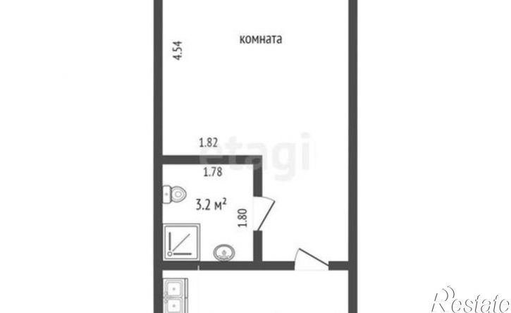 1-комн квартира улица Калараша, 80/2,  д. 80/2