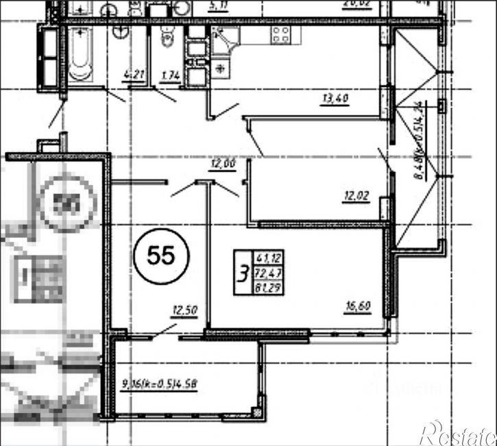 3-комн квартира улица Портовиков, 39/1,  д. 39/1