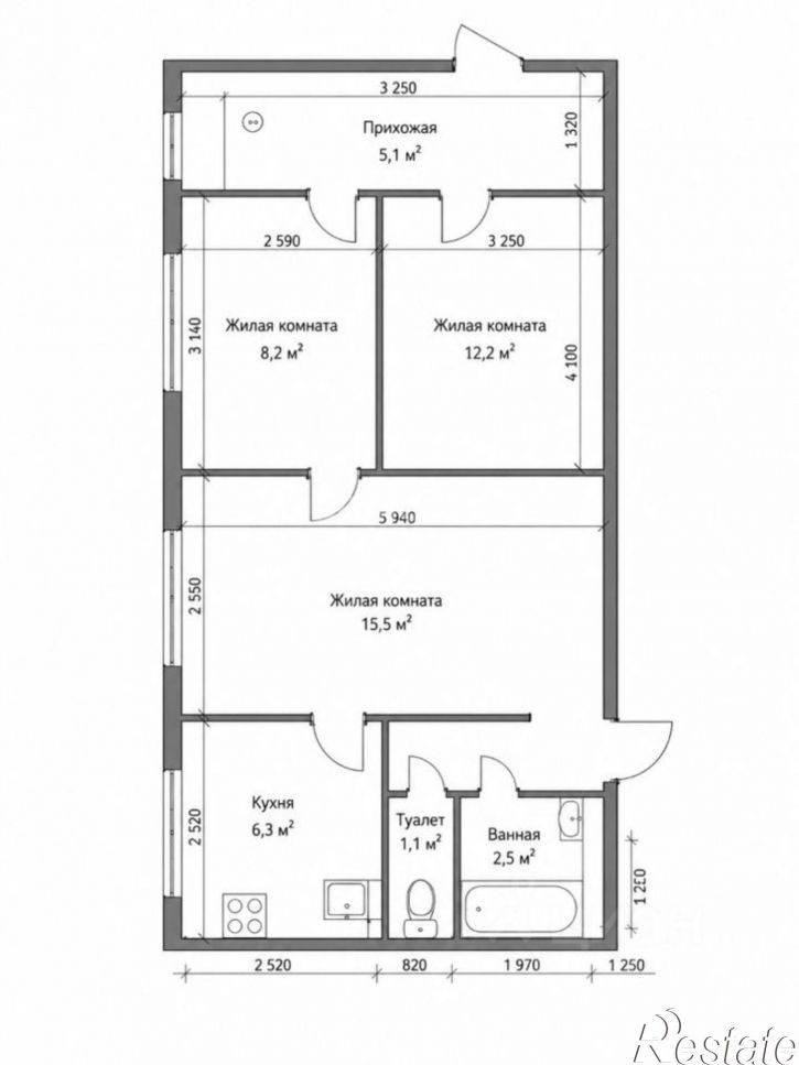 3-комн квартира ул Ленинградская, 9,  д. 9
